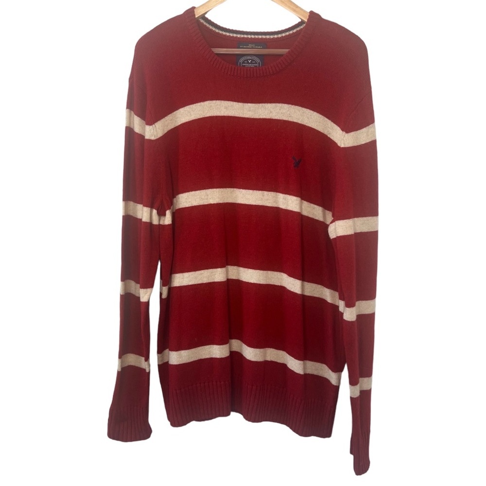 American Eagle Striped Athletic Fit Pullover Sweater - Sz XL